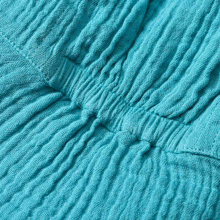 Schirmmütze aus Musselin mit Nackenschutz, blau, Gr. 54/55 ALANA