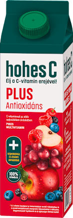 Gyümölcslé Plus Energia, alma-gránátalma-málna hohes C