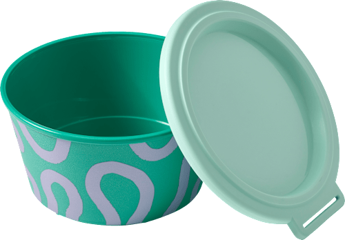 Aufbewahrungsdose NORA mit Deckel aus Kunststoff, grün/lila (700 ml) Koziol