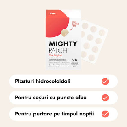 Plasturi hidrocoloidali pentru acnee orginial Hero.