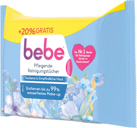 Pflegende Reinigungstücher mit Vitamin E und Glycerin bebe