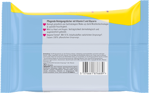 Pflegende Reinigungstücher mit Vitamin E und Glycerin bebe