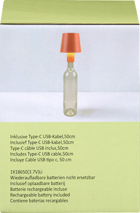 Lampenschirm, Flaschenaufsatz aus Kunststoff, orange (10,5x10,5x14 cm) Dekorieren & Einrichten