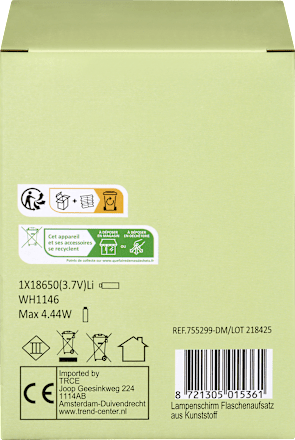 Lampenschirm, Flaschenaufsatz aus Kunststoff, orange (10,5x10,5x14 cm) Dekorieren & Einrichten