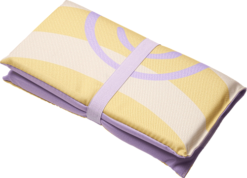 Sitzkissen faltbar OH HAPPY DAY, gelb/lila (32x32,5 cm) Vito & Joe