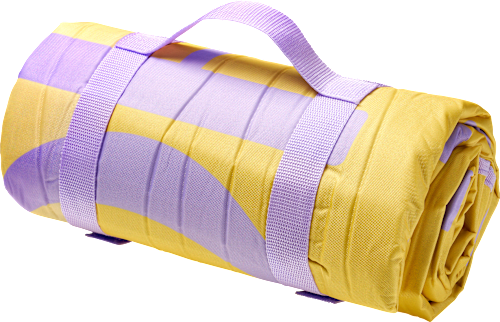 Picknickdecke OH HAPPY DAY, gelb/lila (150x200 cm) Vito & Joe