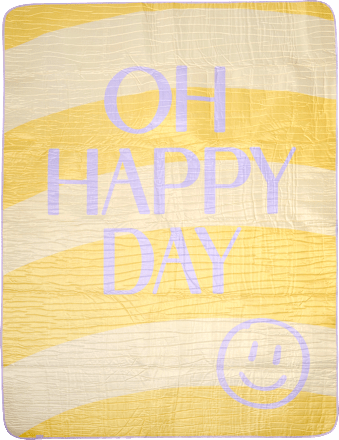 Picknickdecke OH HAPPY DAY, gelb/lila (150x200 cm) Vito & Joe