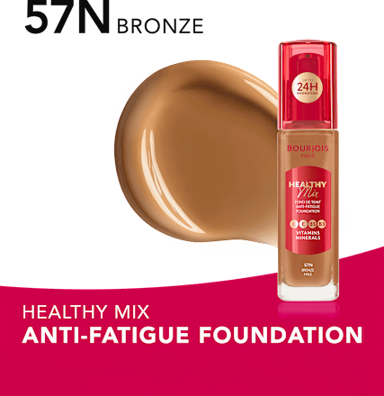 Tekući puder Healthy Mix Anti-Fatigue – 57N Bronze BOURJOIS PARIS