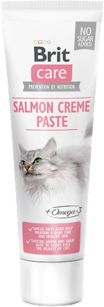 Pasta pre mačky care Salmon Creme Paste Brit
