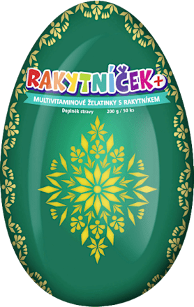 Rakytníček+ multivitamínové želatinky Velikonoční vejce tyrkysové TEREZIA