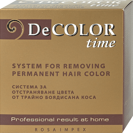 Система за отстраняване цвета от трайно боядисана коса DeCOLOR time