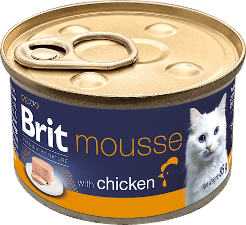 Krmivo pre mačky Premium By Nature care mousse s kuracím mäsom Brit