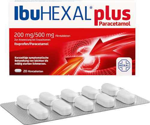 IbuHEXAL plus Paracetamol 200 mg/500mg Filmtabletten HEXAL