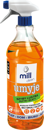 Płyn do szyb, luster, blatów, pomarańcza Umyje mill clean