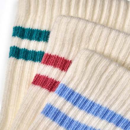 Tennissocken mit Streifen-Muster, blau + lila + rosa , Gr. 33/35 ALANA