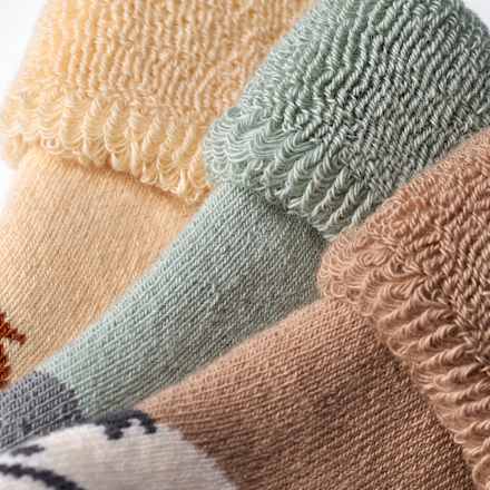 Erstlingssocken, beige + grün + braun, Gr. 15/16 ALANA