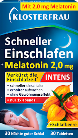 Schneller Einschlafen Melatonin 2,0 mg Tabletten 30 St Klosterfrau