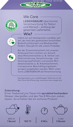 Kräutertee "Zeit für Ruhe" (20 Beutel) LEBENSBAUM