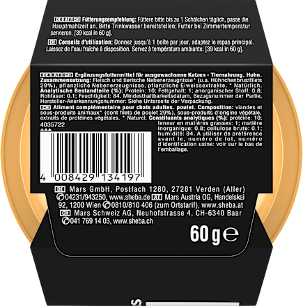 Nassfutter Katze mit Huhn Filets Sheba