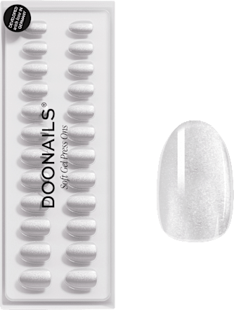 Künstliche Nägel, Soft Gel Press Ons White Cat Eye  Doonails