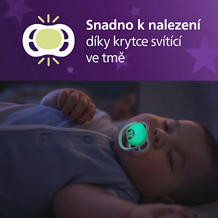 dudlík Ultra air night 0-6 m, motýl/housenka PHILIPS AVENT