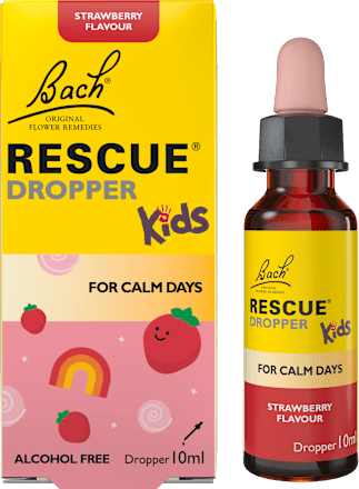 kapky pro děti s příchutí jahoda Bach RESCURA