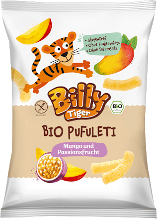 Knabbergebäck Pufuleti Mango Passionsfrucht ab 3 Jahren Billy Tiger