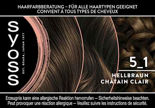 Haarfarbe Permanente Coloration 5_1 Hellbraun Syoss