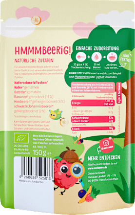 Smoothie Bowl Hanni Himbeer oatsome