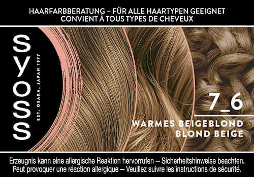 Haarfarbe 7_6 Warmes Beigeblond Syoss