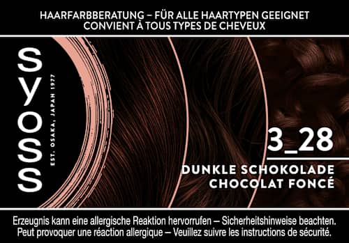 Haarfarbe Permanente Coloration 3_28 Dunkle Schokolade Syoss