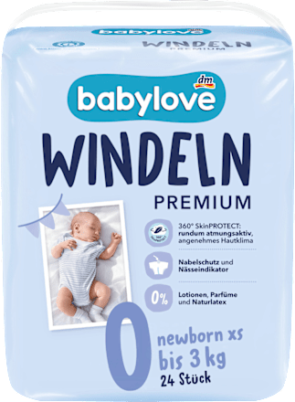 Scutece premium numărul 0 până la 3kg babylove