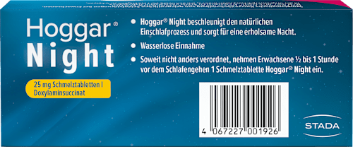 Hoggar Night 25 mg Doxylaminsuccinat, Schmelztabletten Hoggar