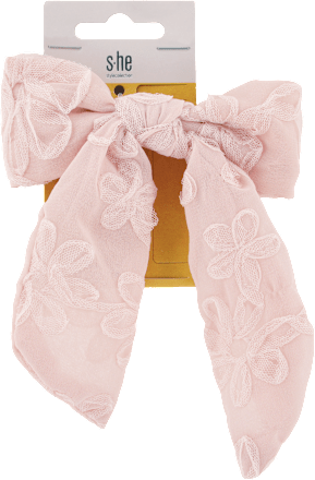 Spona do vlasov mašľa - ružová s-he stylecollection