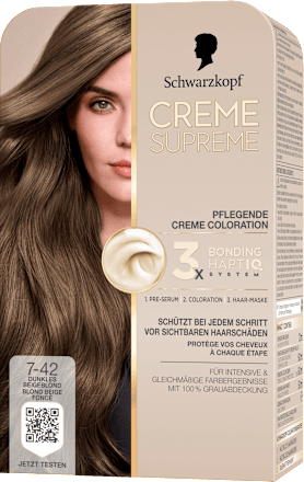 Dauerhafte Coloration Creme Supreme - Nr. 7-42 Dunkles Beigeblond Schwarzkopf CREME SUPREME