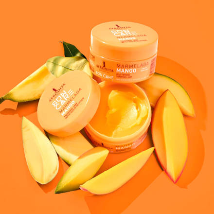 Selbstbräuner Bräunungsbeschleuniger-Creme Marmelada Mango Glittering AFRODITA