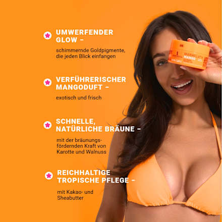 Selbstbräuner Bräunungsbeschleuniger-Creme Marmelada Mango Glittering AFRODITA