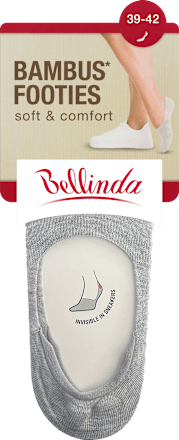 ponožky BAMBUS FOOTIES šedé, velikost 39-42, 1 pár Bellinda