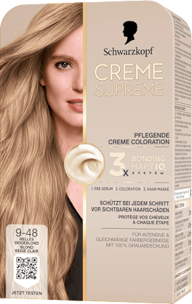Dauerhafte Coloration Creme Supreme - Nr. 9-48 Helles Beigeblond Schwarzkopf CREME SUPREME