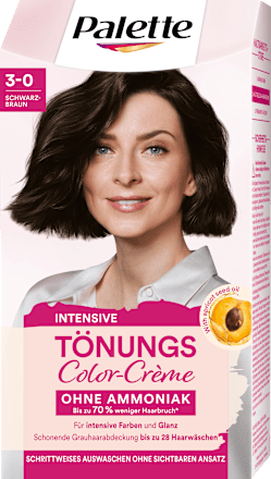Haartönung Color-Crème 3-0 Schwarzbraun Palette Intensive Color Creme