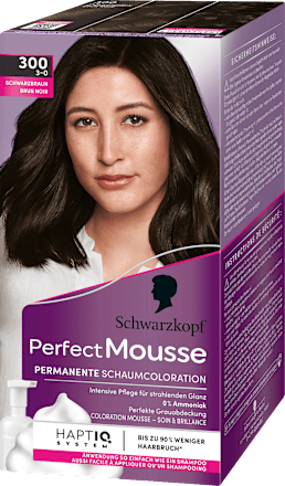 Permanente Schaumcoloration - Nr. 300 Schwarzbraun Schwarzkopf Perfect Mousse