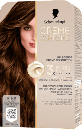 Dauerhafte Coloration Creme Supreme - Nr. 6-68 Helles Karamellbraun Schwarzkopf CREME SUPREME