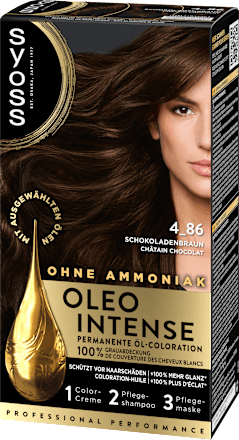 Haarfarbe Permanente Öl-Coloration 4_86 Schokoladenbraun Syoss Oleo Intense