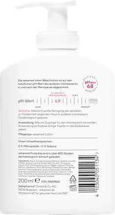 Intimpflege Waschlotion pH-Wert 6,8 sebamed