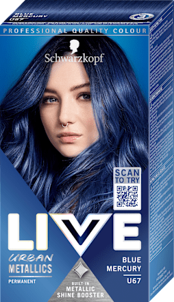 Intense Colour Permanente Coloration Urban Metallics - Nr. U67 Blue Mercury Schwarzkopf LIVE