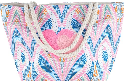 Strandtasche mit Herzmotiv PURSET