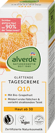 Q10 denní pleťový krém bio grapefruit & bio rakytník alverde NATURKOSMETIK