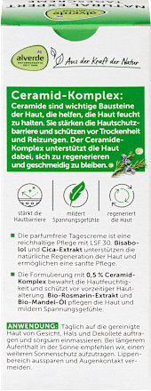 Denný pleťový krém Natural Expert 1 % Bisabolol 0,5 % Ceramid-Komplex OF 30 alverde NATURKOSMETIK