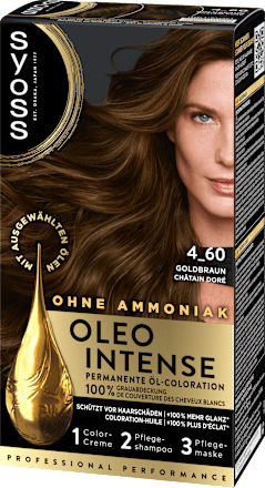Haarfarbe Permanente Öl-Coloration 4_60 Goldbraun Syoss Oleo Intense