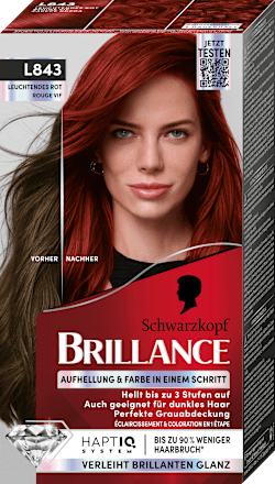 Haare Aufheller & Haarfarbe L843 Leuchtendes Rot Schwarzkopf Brillance